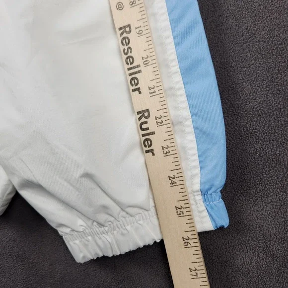 Vintage Steve Barrys Athletic Dept Windbreaker Mens XXXL White Blue Zip Up - Picture 9 of 10